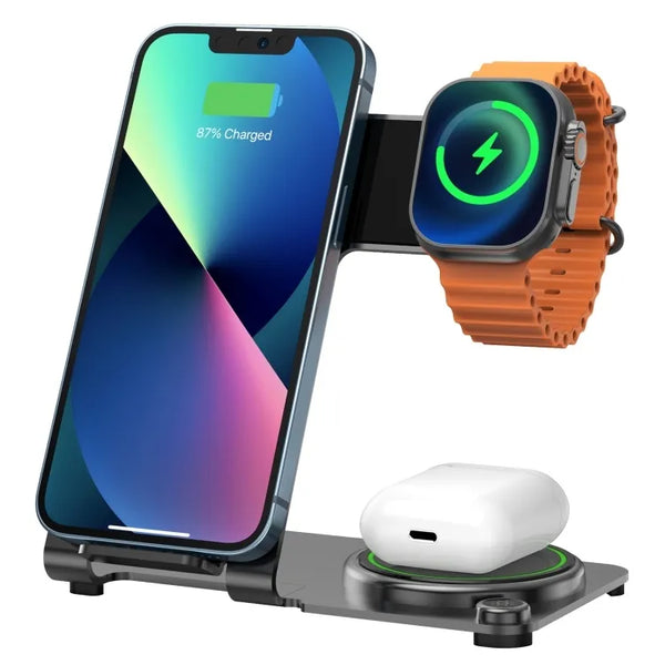 Wiwu 3-in-1 Wireless Charger Aluminum Wi-W005