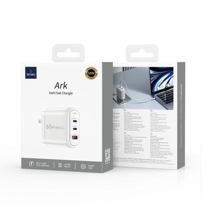 Wiwu Ark GaN 65W PD+QC Fast Charger
