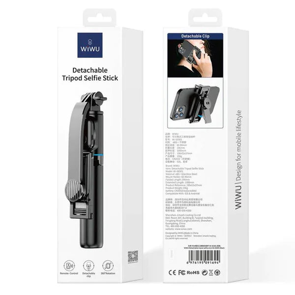Wiwu Detachable Bluetooth Tripod Selfie Stick