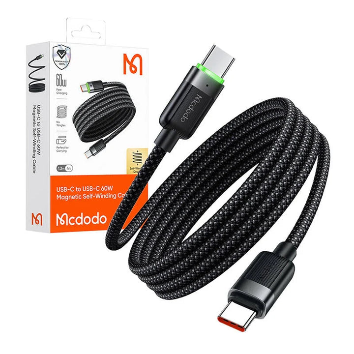 Mcdodo Usb-C to Usb-C 60W Magnetic Self-Winding Data Cable