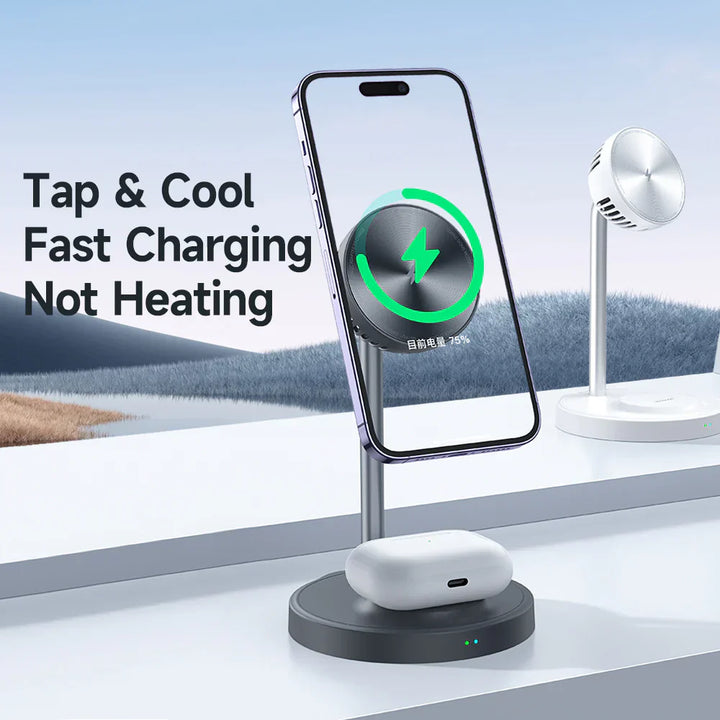 Mcdodo 2 in 1 Magnetic Wirless Charging Stand with Cooling Fan