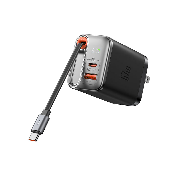 Mcdodo 40w GaN Charger With Built-in 65cm retractable Usb-C Cable