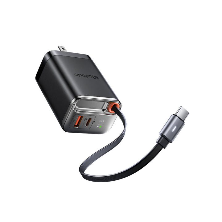 Mcdodo 40w GaN Charger With Built-in 65cm retractable Usb-C Cable