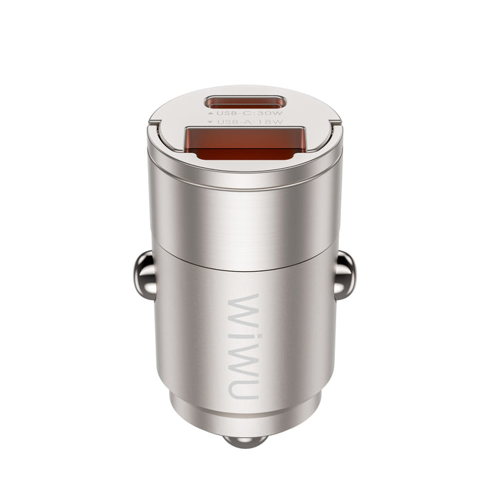 Wiwu Nano 30W Car Charger - Type A + Type C