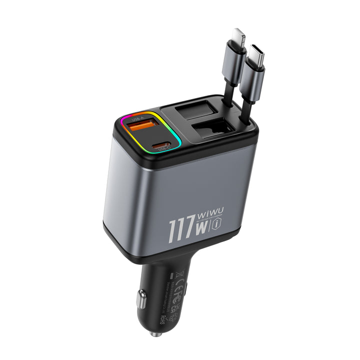 Wiwu Exceed Triple-Port Fast Car Charger