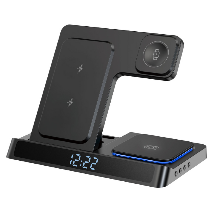 Wiwu 5-in-1 Wireless Charging Station with Clock