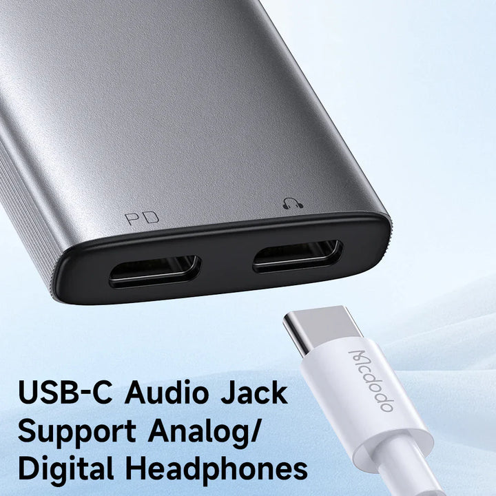 Mcdodo 2 in 1 Usb-C to Usb-C+Usb3.5mm Audio Adapter