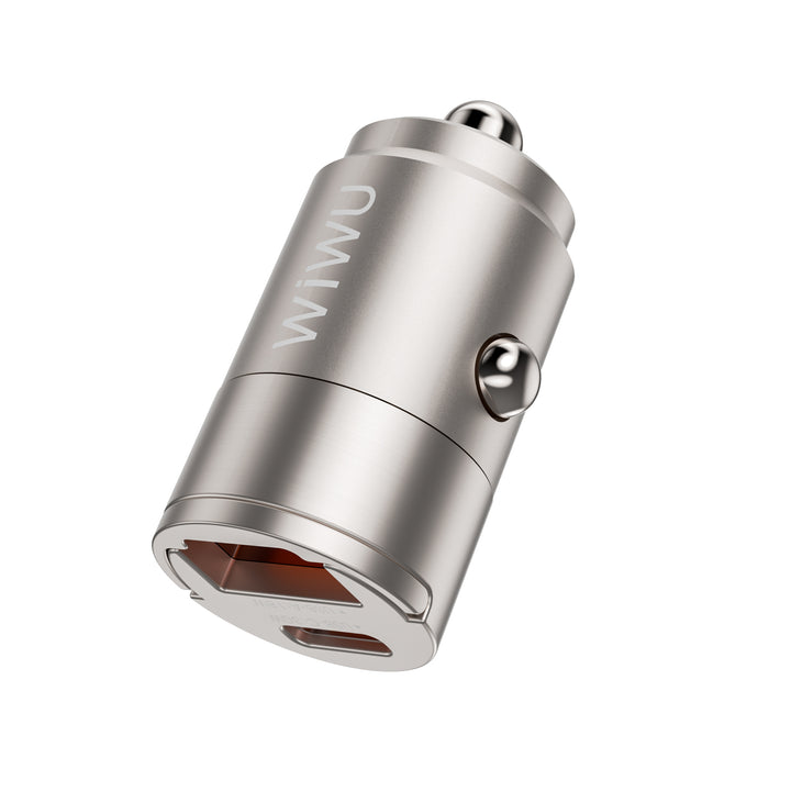 Wiwu Nano 30W Car Charger - Type A + Type C