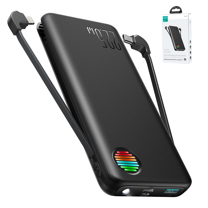 Joyroom Power Bank with  Built-in Dual Cables 10K