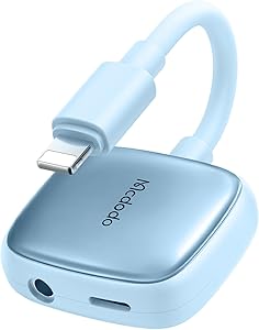 Mcdodo 2 in 1 Lightning to Lightning and Usb3.5 Audio Adapter
(Charging+ Music Play+Call Function)