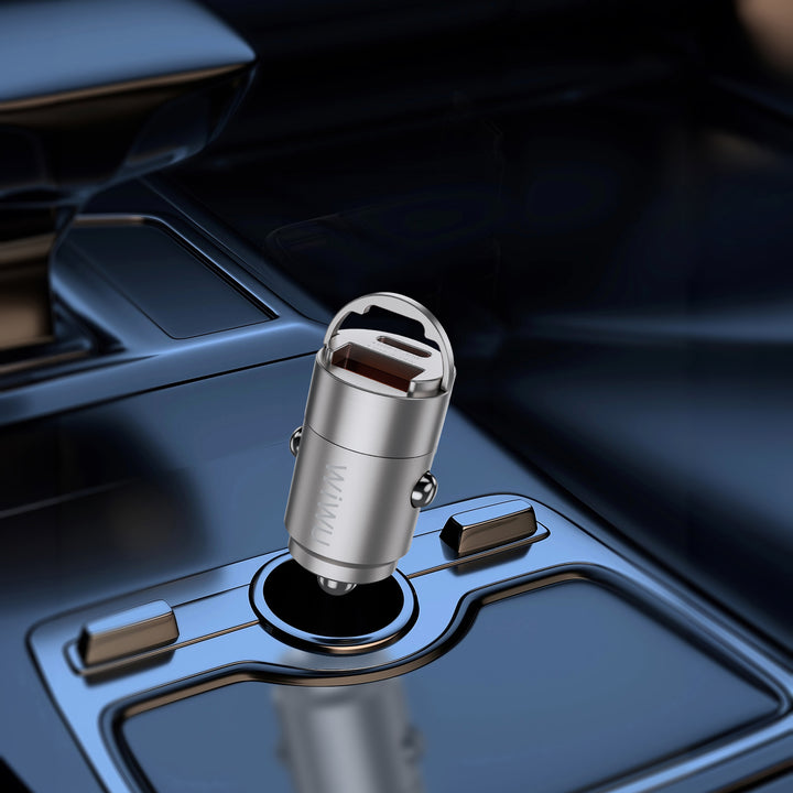 Wiwu Nano 30W Car Charger - Type A + Type C