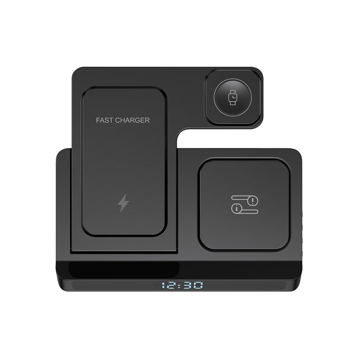 Wiwu 5-in-1 Wireless Charging Station with Clock