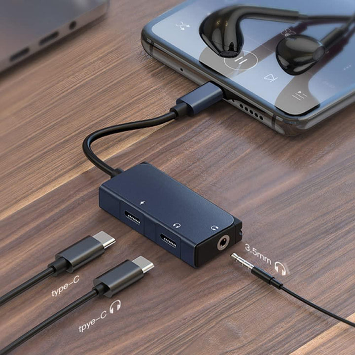 Wiwu Type-C to Dual Type-C + 3.5mm Adapter LT02 Pro