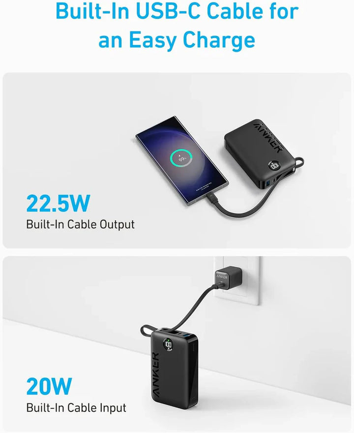 Anker 20000Mah Power Bank with Built in Usb C Cable
