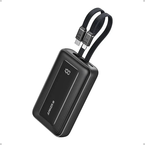 Anker Zolo PowerBank 10000Mah 30W With Built In Usb C & Lightning Cable
