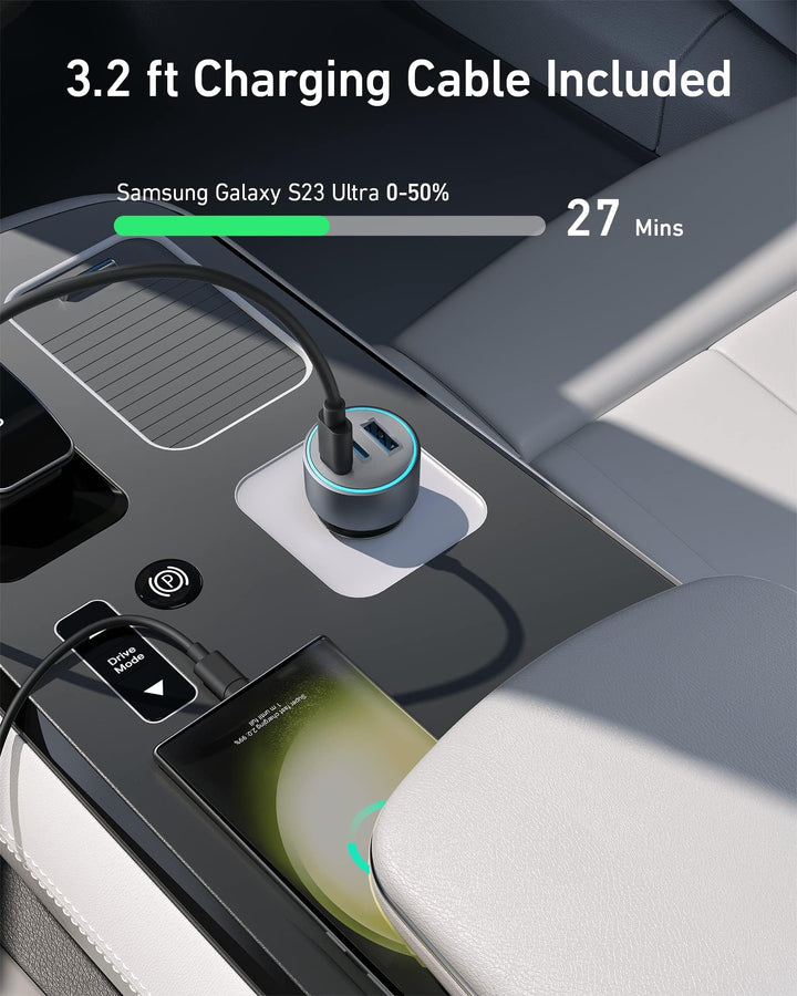 Anker Car Charger 67W (3 Ports) With Usb C Cable