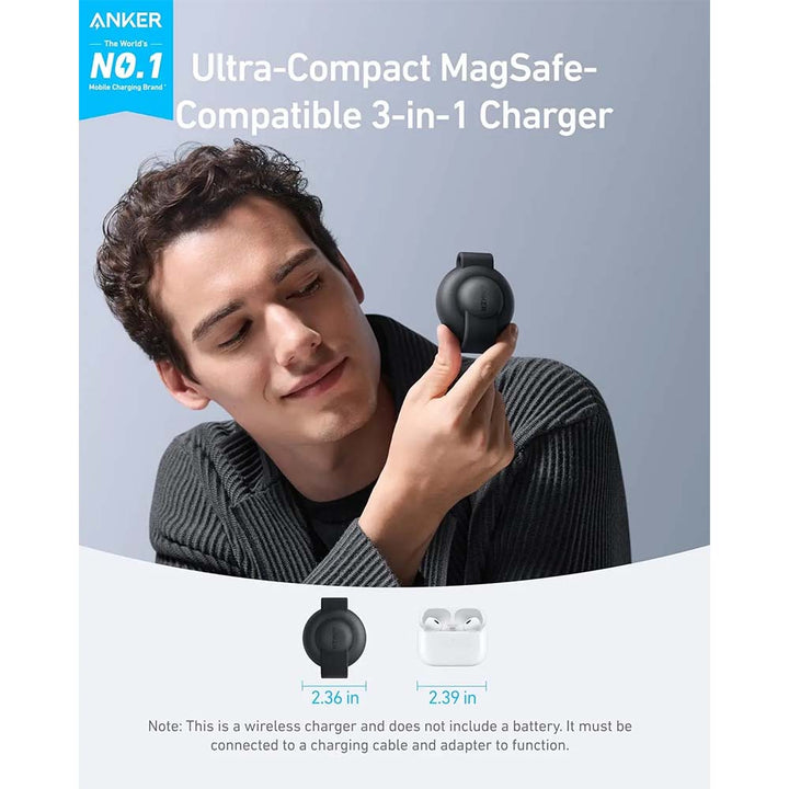 Anker Ultra-Compact 3-in-1 Qi2 Charger