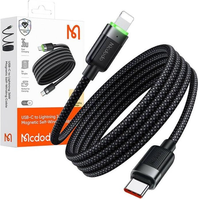 Mcdodo Usb-A to Lightning 3A Magnetic Self-Winding Data Cable