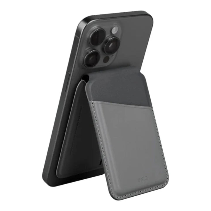 UNIQ LYDEN DS RFID-BLOCKING MAGNETIC CARD HOLDER WITH STAND