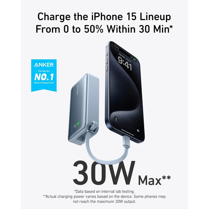 Anker Pocket Friendly PowerBank 10K 30W With Smart Display