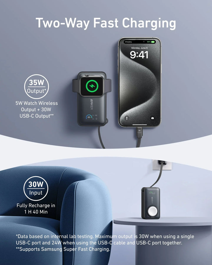 Anker Mag Go PowerBank With Apple Watch Charger