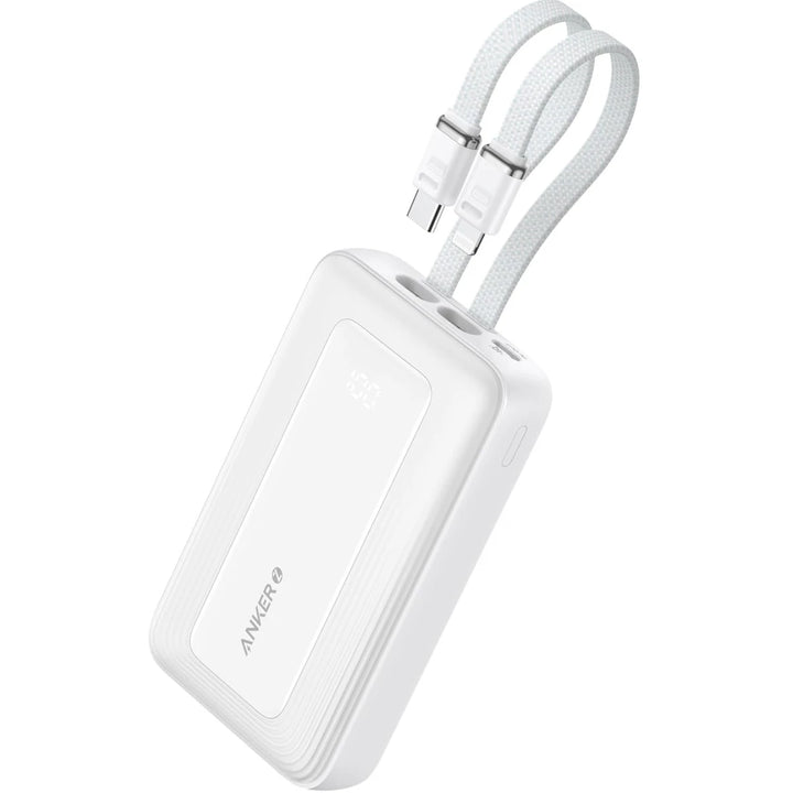 Anker Zolo PowerBank 10000Mah 30W With Built In Usb C & Lightning Cable