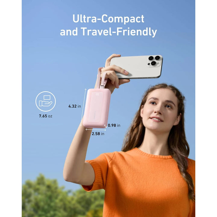 Anker Zolo PowerBank 20000Mah 30W With Built In Usb C & Lightning Cable