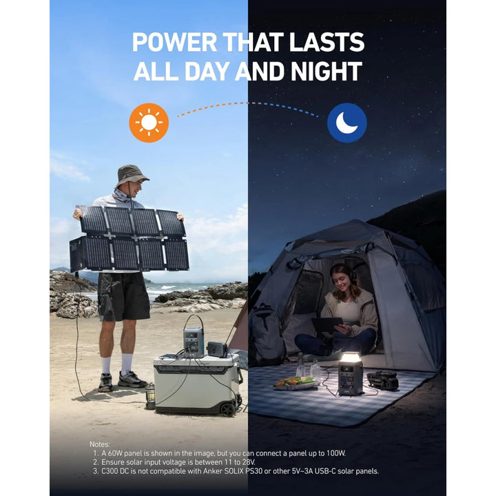 Anker SOLIX DC Power Bank Station, 300W - 90,000mAh
