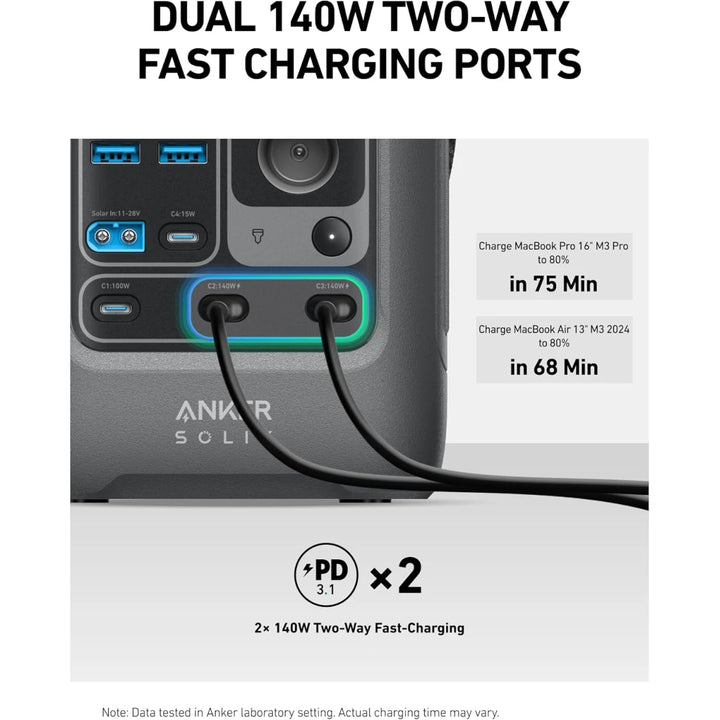 Anker SOLIX DC Power Bank Station, 300W - 90,000mAh