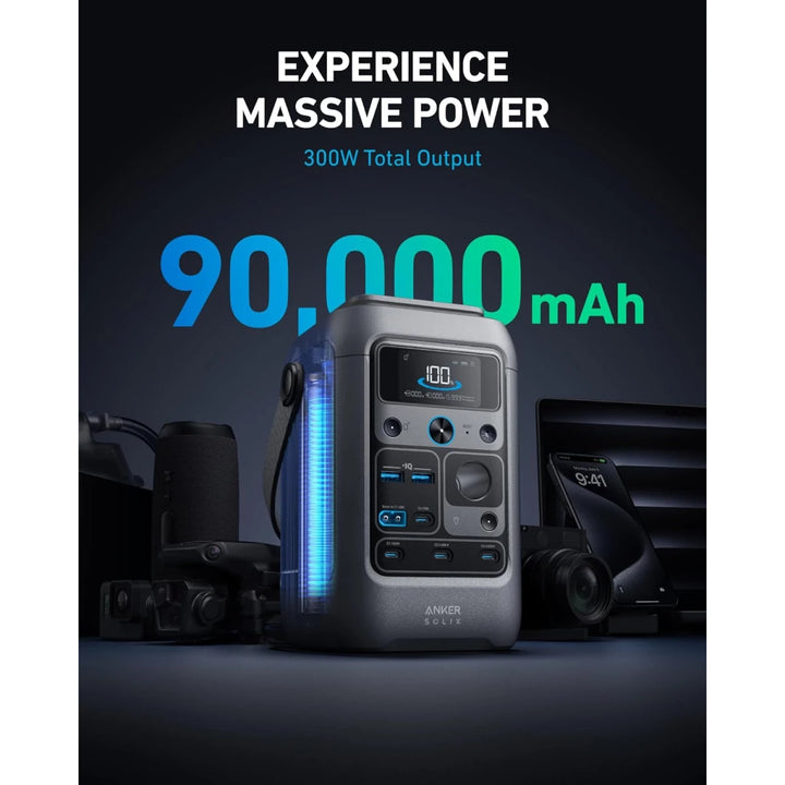 Anker SOLIX DC Power Bank Station, 300W - 90,000mAh
