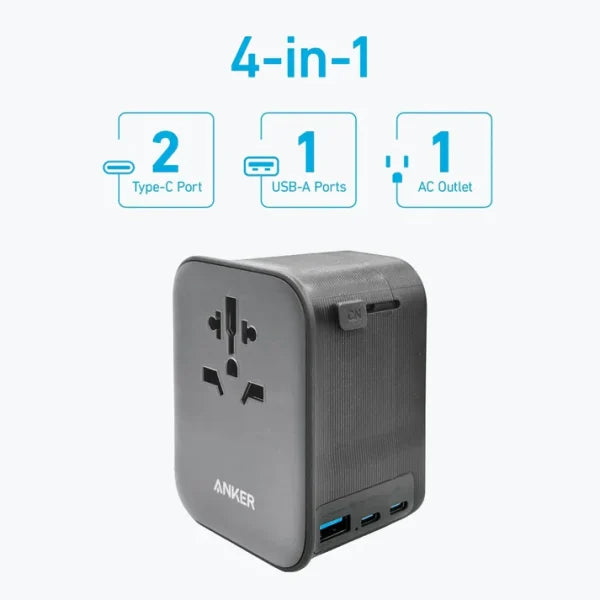 Anker Unviersal Nano Travel Adapter 4 in 1 65W