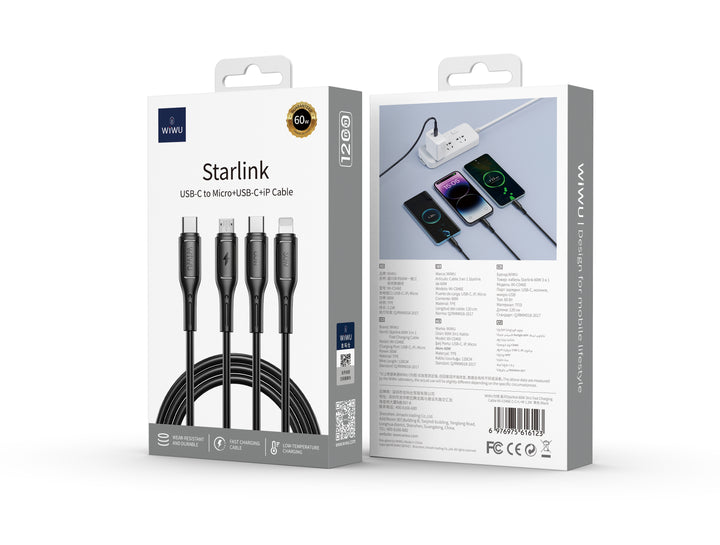 Wiwu Starlink Cable C-C+L+M