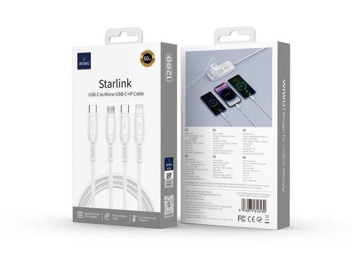 Wiwu Starlink Cable C-C+L+M