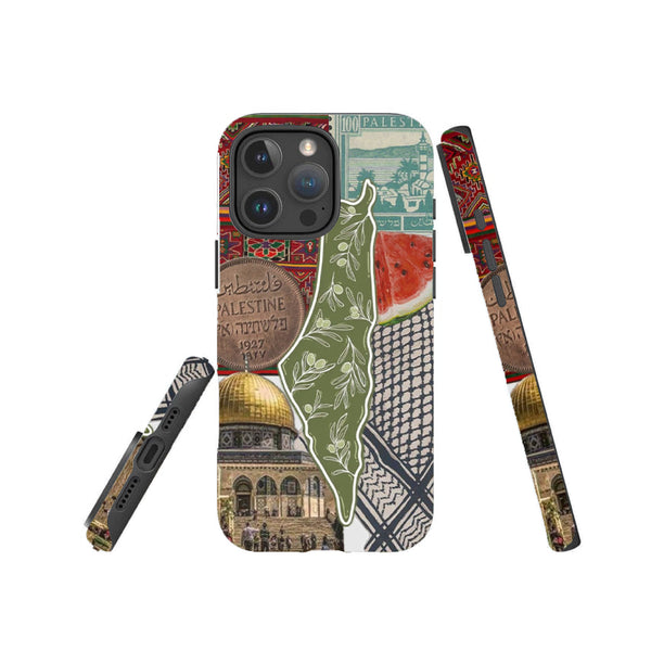 Palestine Map & Heritage Phone Case