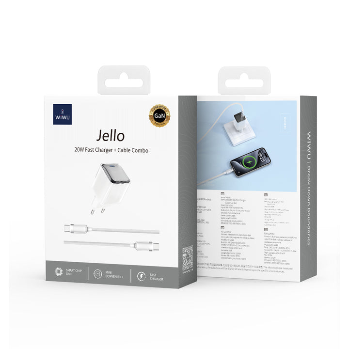 Wiwu Jello 20W GaN Charger + Type-C Cable