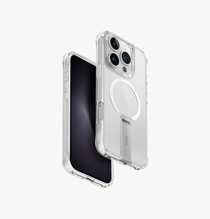 UNIQ HYBRID ELEVA CAse WITH VERTICAL STAND For iPhone 16 Series