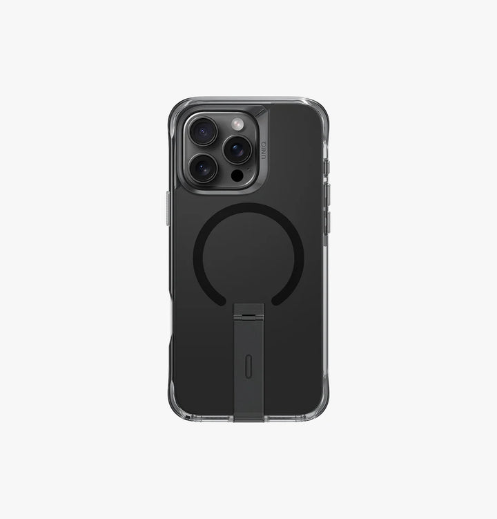 UNIQ HYBRID ELEVA CAse WITH VERTICAL STAND For iPhone 16 Series