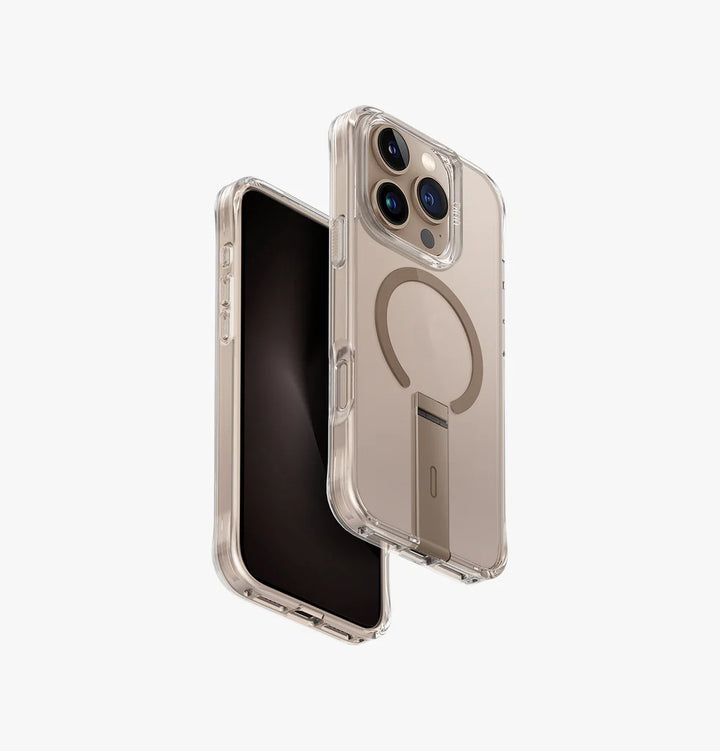 UNIQ HYBRID ELEVA CAse WITH VERTICAL STAND For iPhone 16 Series