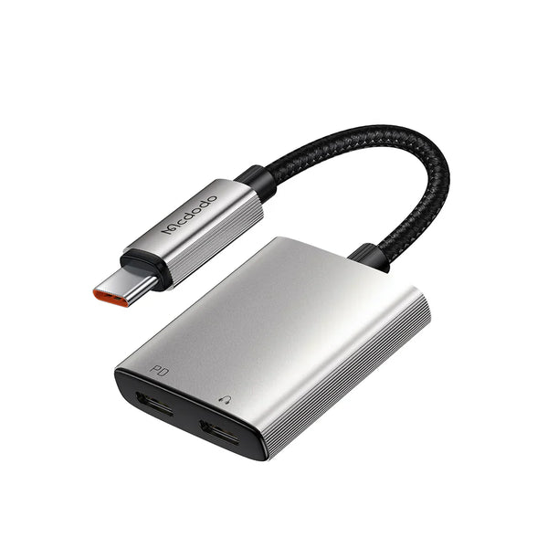 Mcdodo 2 in 1 Lightning to Dual Lightning Audio Adapter (Charging+ Music Play+Call Function)