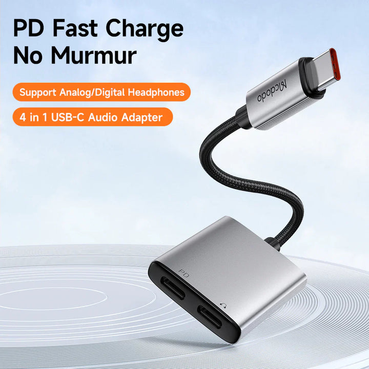 Mcdodo 2 in 1 Usb-C to Dual Usb-C Audio Adapter