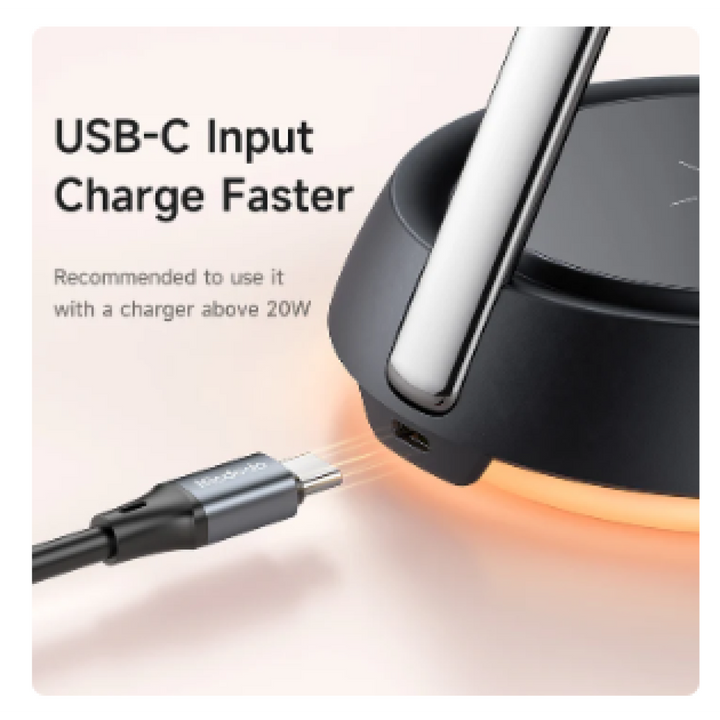 Mcdodo 3 in 1 Magnetic Wireless Charging Stand with Night Light