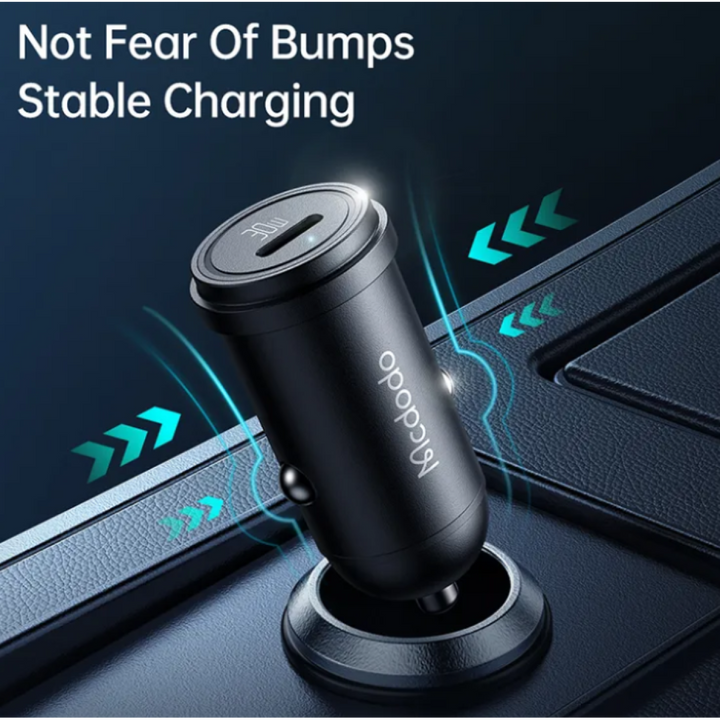 Mcdodo 30W Fast Car Charger + 36W C to L Cable For Apple Devices