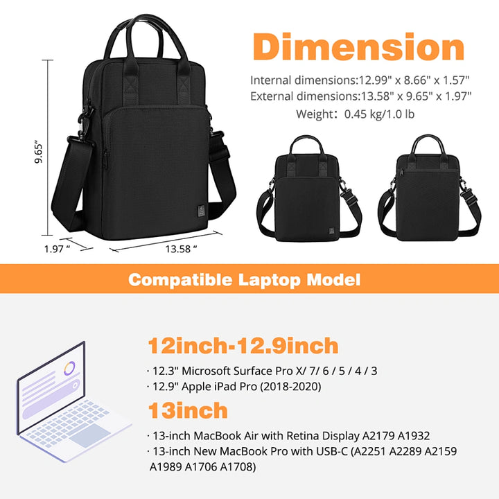 Wiwu Alpha Vertical Double Layer Bag