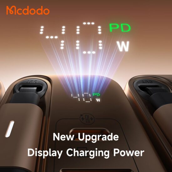Mcdodo 40w GaN Charger With Built-in 65cm retractable Usb-C Cable