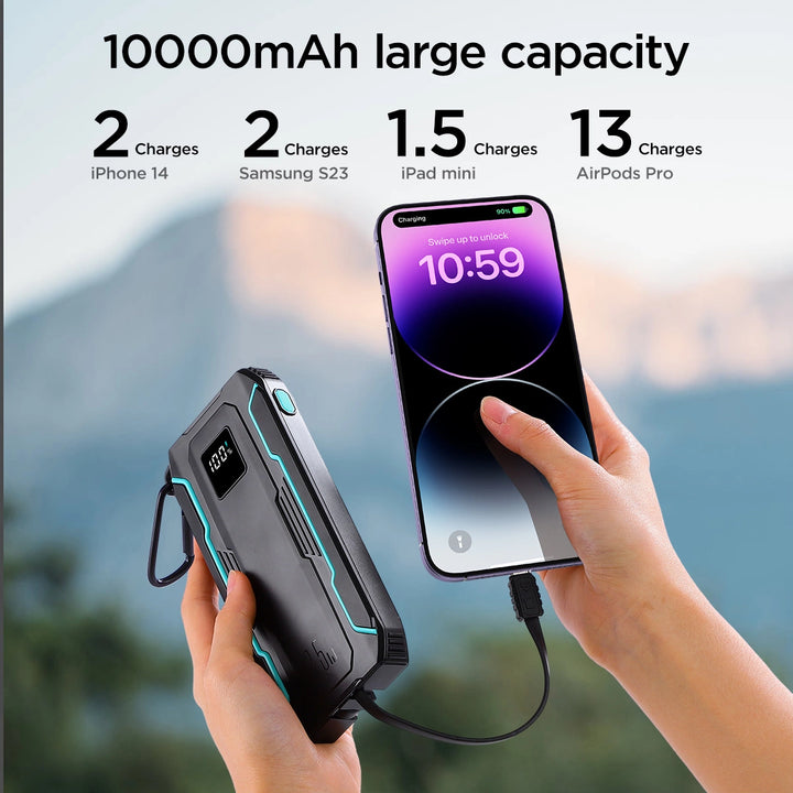 Joyroom Power Bank with Dual Cables 10K