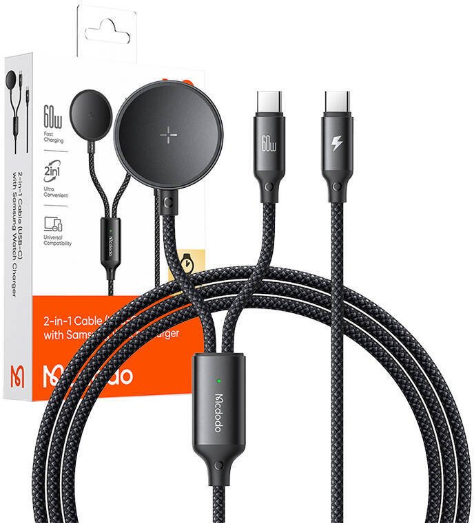 Mcdodo 2 in 1 Usb-C to Usb-C + Wireless Charger
for Samsung Watch