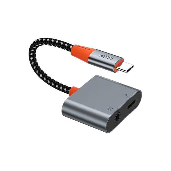Wiwu Type-C to Type-C + 3.5mm Audio Adapter LT10