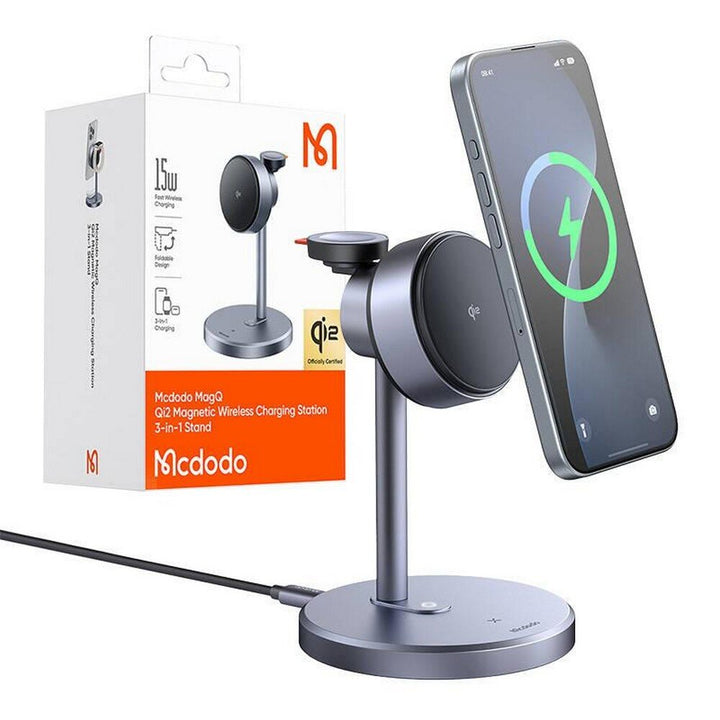 Mcdodo Qi2 Magnetic Wireless Charging Station 3- in-1 Stand
