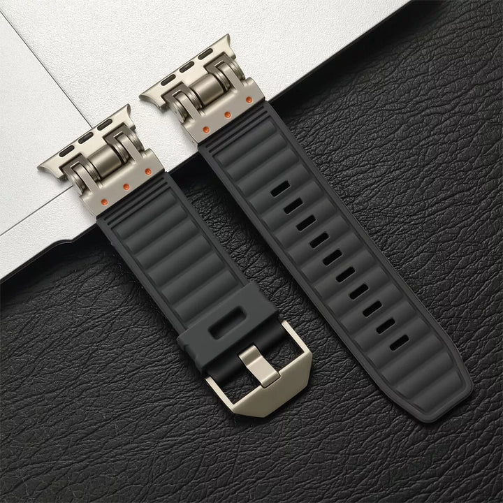 Rubber Titanium Band for Apple Watch