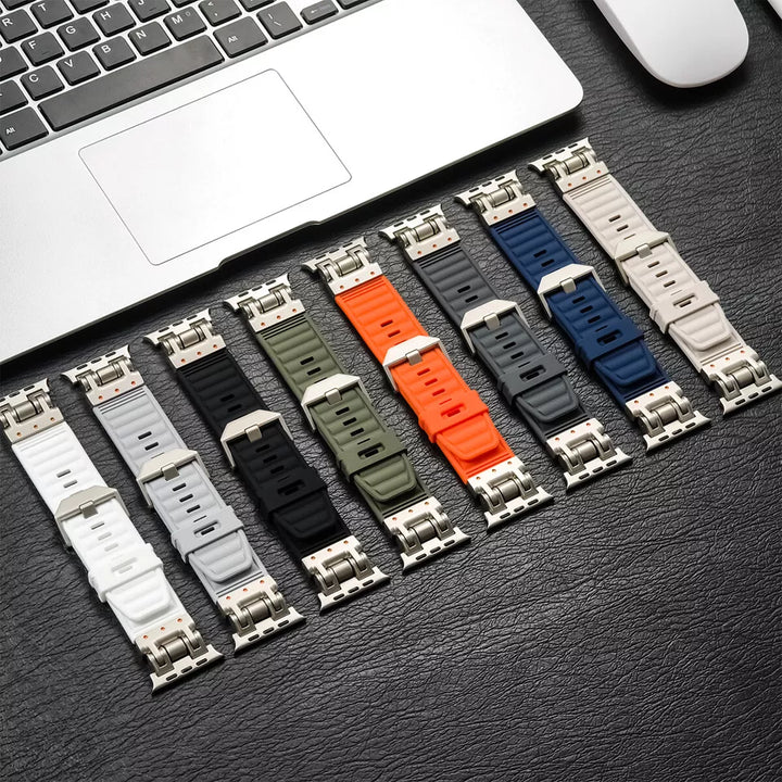 Rubber Titanium Band for Apple Watch
